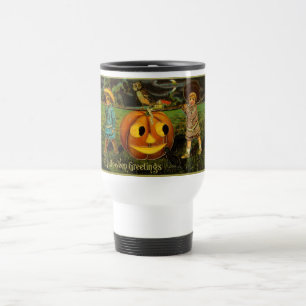 Kinder Halloween Kürbisernte Jack-o-Lantern Kürbis Reisebecher