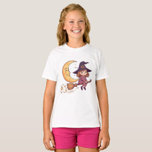 Kinder Halloween Little Witch Mond T-Shirt