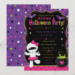 Kinder-Halloween-Party Einladung