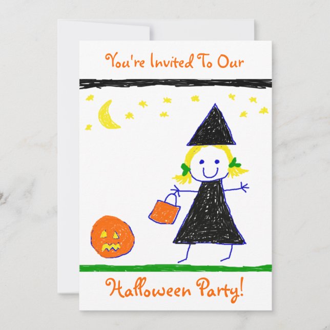 Kinder Halloween-Party! Einladung (Vorderseite)