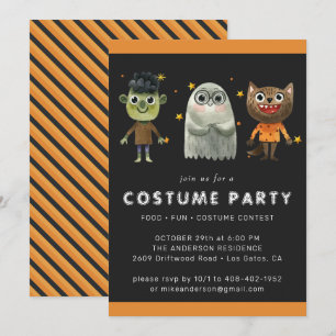 Kinder-Halloween-Party-Einladung Einladung