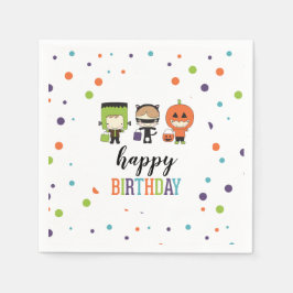 Kinder Halloween Party farbenfroh Serviette