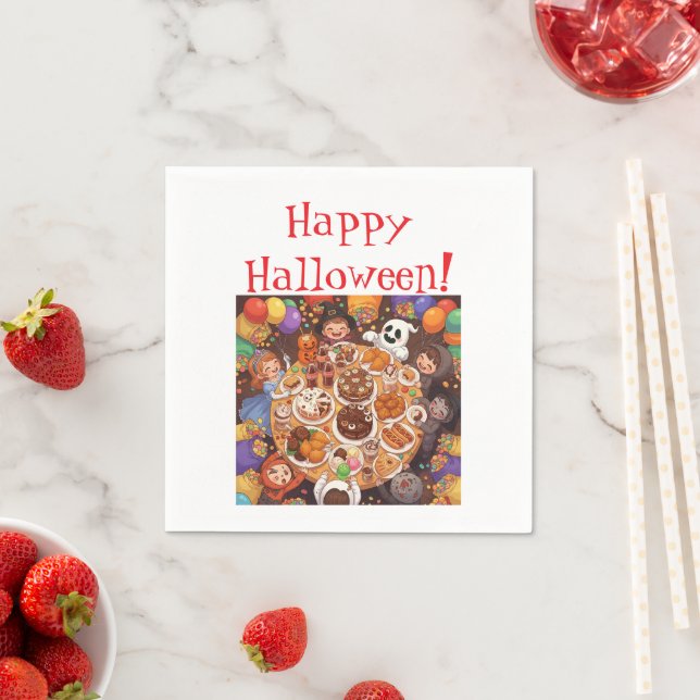 Kinder-Halloween-Party Serviette (Beispiel)