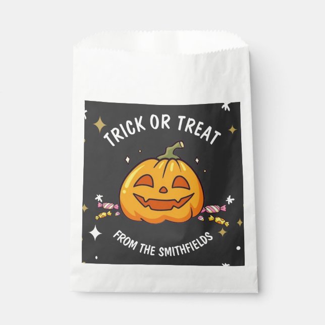 Kinder Halloween-Party Trick oder Behandlung Geschenktütchen (Vorderseite)