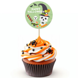 Kinder Halloween Skull & Candy Favor Sticker