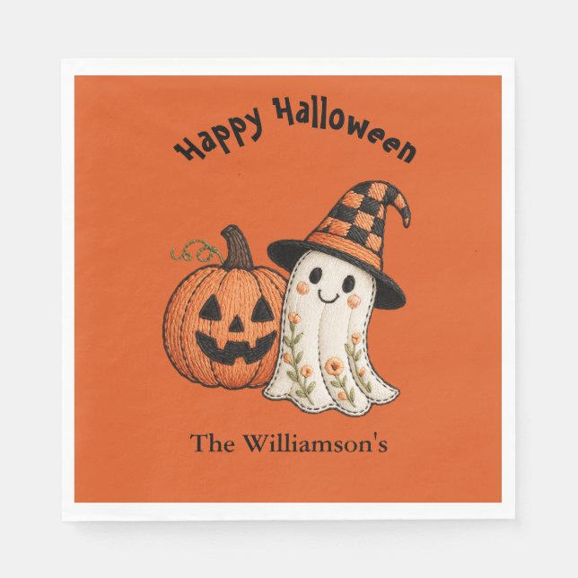 Kinder Halloween Süße Kostüm-Party  Serviette (Vorderseite)