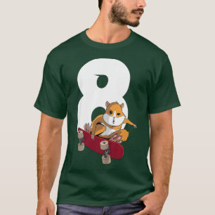 Kinder Hamster auf Skateboard 8 Jahre alt 8. T-Shirt