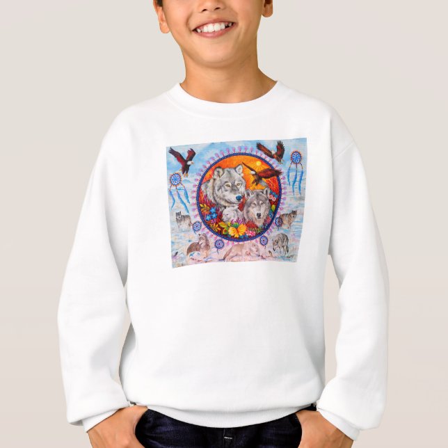 Kinder Hanes ComfortBlend® Sweatshirt T-Shirt (Vorderseite)