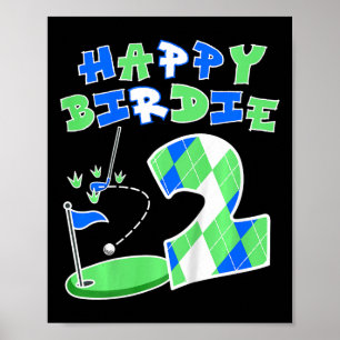 Kinder Happy Birdie Golf 2. Geburtstag Golf 2 Jahr Poster