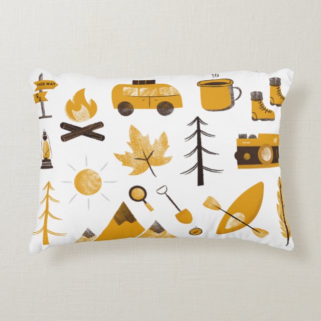 Kinder Happy Camper Accent Pillow Dekokissen (Vorderseite)