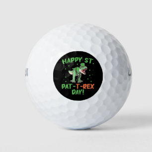 Kinder Happy St Pat Trex Day Dino St Patricks Day Golfball