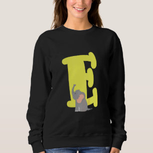 Kinder Hauptstadt Letter E Alphabet Elefant Niedli Sweatshirt
