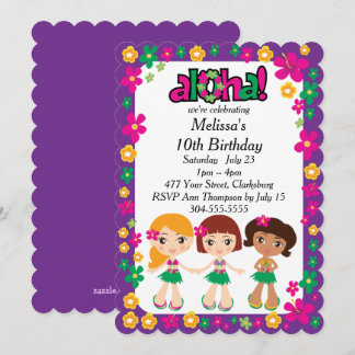 Kinder Hawaii-Luau Einladung