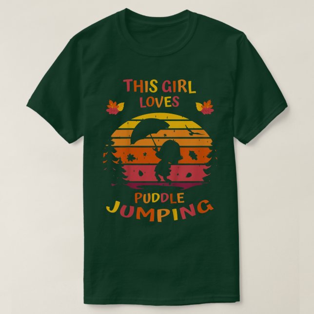 Kinder Herbst diese Lieben Puddle Jumping Fall T-Shirt (Design vorne)