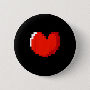 Kinder Herz Pixel Art Valentinstag Liebe Gaming Vi Button