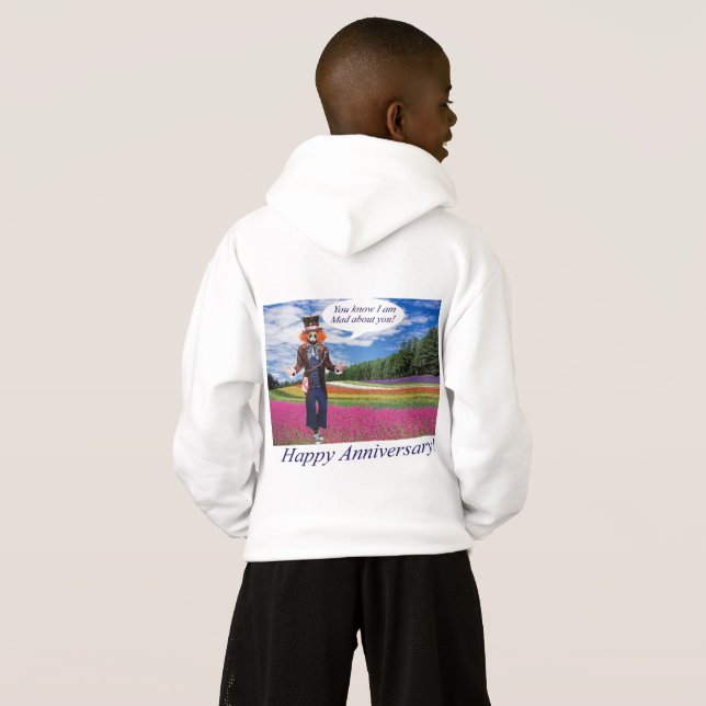 Kinder heulen. Glücklicher Jahrestag. Panda/Madhat Hoodie (Schwarz voll)