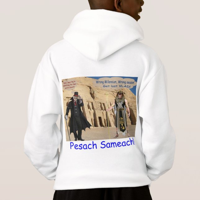 Kinder heulen. Happy Passover. loris/Affe Hoodie (Rückseite)