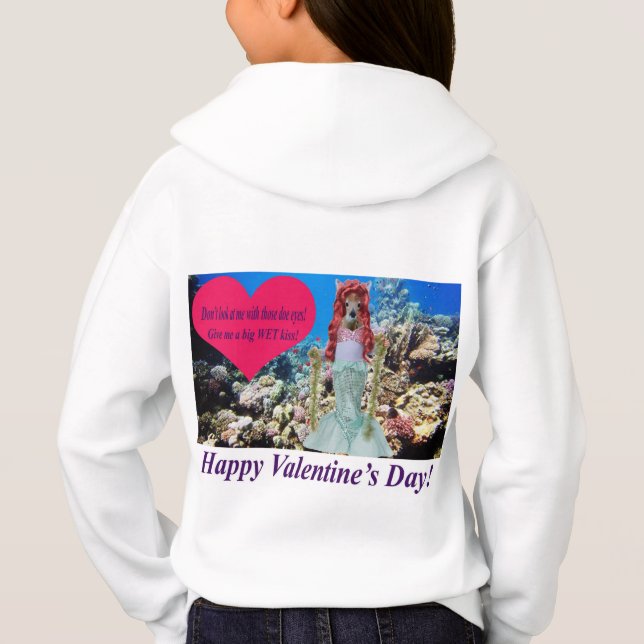 Kinder heulen. Herzlichen Glückwunsch Valentinstag Hoodie (Rückseite)