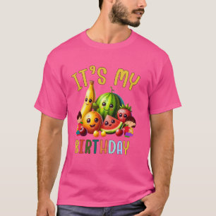 Kinder Hey Bär Es ist mein Geburtstagsfrüchtewurm  T-Shirt