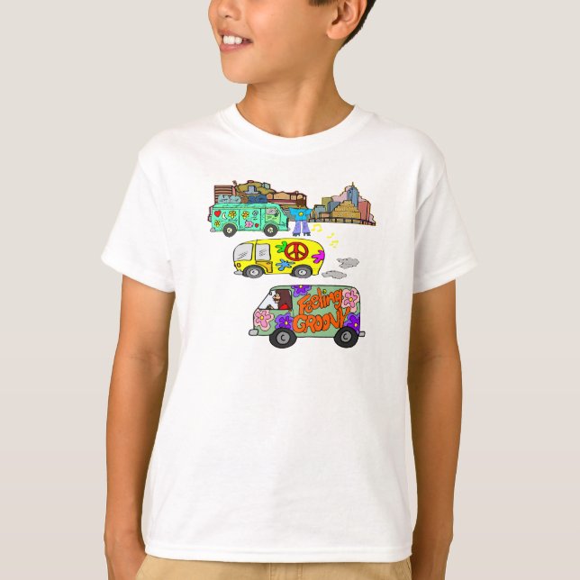 Kinder Hippie T Shirt (Vorderseite)