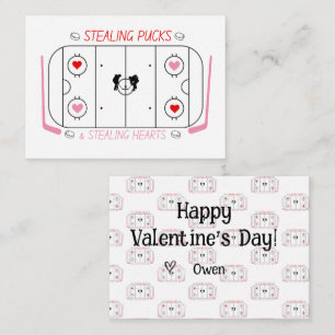 Kinder-Hockey-Valentinskarte für das Klassenzimmer Mitteilungskarte