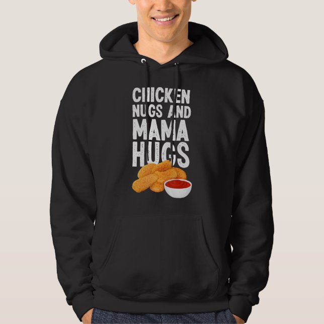 Kinder Hühnernugs und Mama Hugs Hühnchen Nugget Lo Hoodie (Vorderseite)