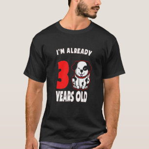 Kinder Hund 3 Jahre alt 3. Geburtstag Bekleidung J T-Shirt