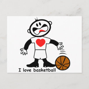 Kinder I Liebe Basketball Postkarte