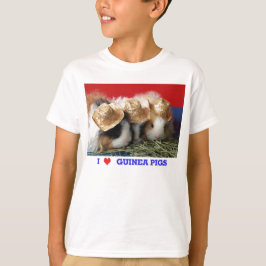 Kinder I Liebe Guinea Schweine T Shirt