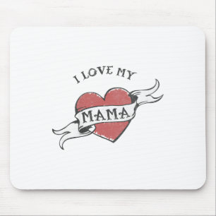 Kinder I Liebe Mama Herz Tattoo Mütter Tag _1 Mousepad
