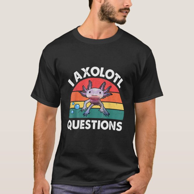 Kinder ich Axolotl Fragen Kinder Niedliche Axolotl T-Shirt (Vorderseite)