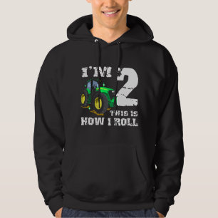 Kinder Ich bin 2 Bauernhof Barnyard Traktor 2. Geb Hoodie