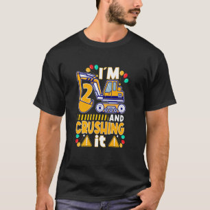 Kinder ich bin 2 und Crushin es 2. Geburtstag Jung T-Shirt