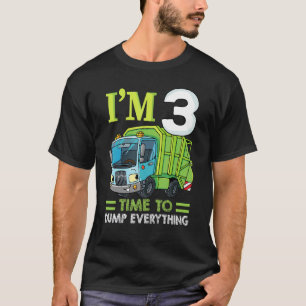 Kinder ich bin 3 Jahre alt Geburtstag Junge Müllwa T-Shirt