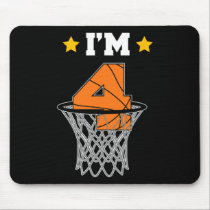 Kinder ich bin 4 Bysketbyll Thema Geburtstagsparty Mousepad