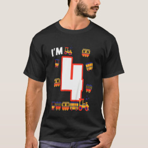 Kinder ich bin 4 Geburtstagsbahn 4. Tagesbahn T-Shirt