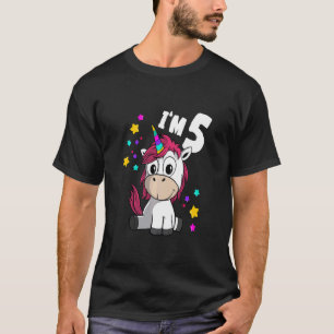 Kinder ich bin 5 Einhorn 5. Geburtstag T-Shirt