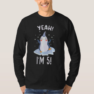 Kinder ich bin 5 Pinguin 5 Jahre alt 5 Geburtstag T-Shirt