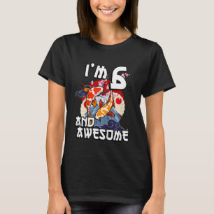 Kinder ich bin 6 und Phantastischer japanischer Ca T-Shirt