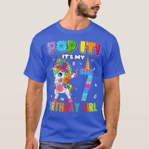 Kinder ich bin 7 Jahre alt 7. Geburtstag Einhorn D T-Shirt