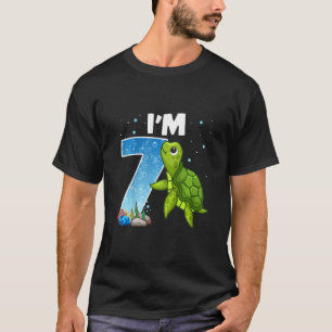 Kinder ich bin 7 Schildkröten Geburtstag T-Shirt