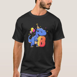 Kinder ich bin 8 Dinosaurier T Rex 8 Jahre alt b T T-Shirt