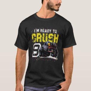 Kinder Ich bin bereit, 8 Monster-Truck 8. Geburtst T-Shirt