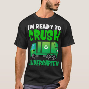 Kinder Ich bin bereit, den Kindergarten-Müllwagen T-Shirt