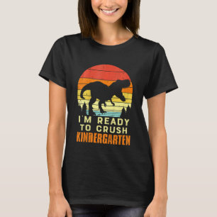 Kinder Ich bin bereit, den Kindergarten Trex Dino T-Shirt