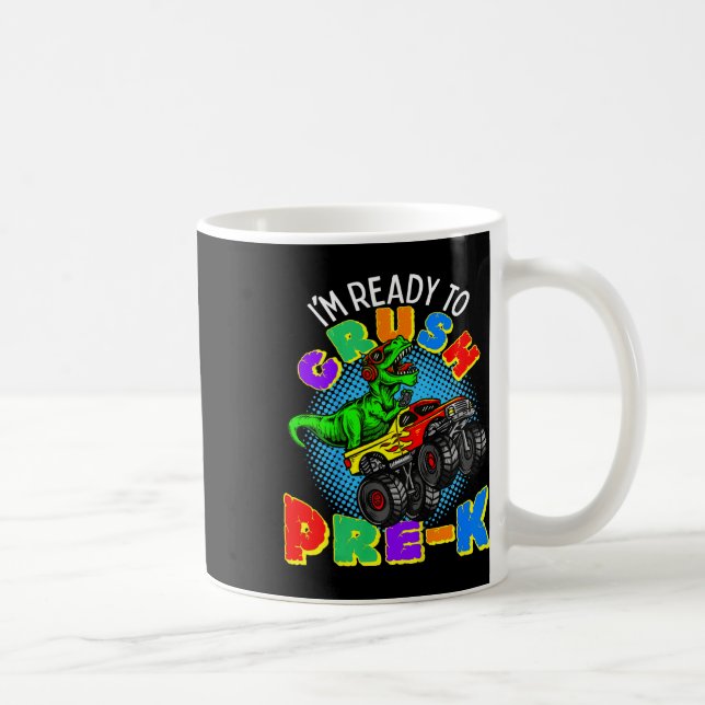 Kinder, ich bin bereit, den Vorkindergarten-Dinosa Kaffeetasse (Rechts)