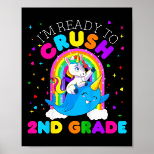Kinder Ich bin bereit, die 2. Klasse Einhorn zu kn Poster