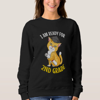 Kinder Ich bin bereit für die 2. Klasse  Katzen-Ab Sweatshirt