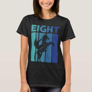 Kinder Ich bin jetzt acht Jahre achtjähriger Pferd T-Shirt