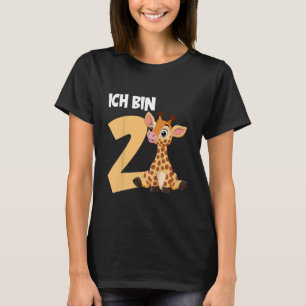 Kinder Ich bin schon 2 Giraffe Junge 2 Jahre 2. Ge T-Shirt